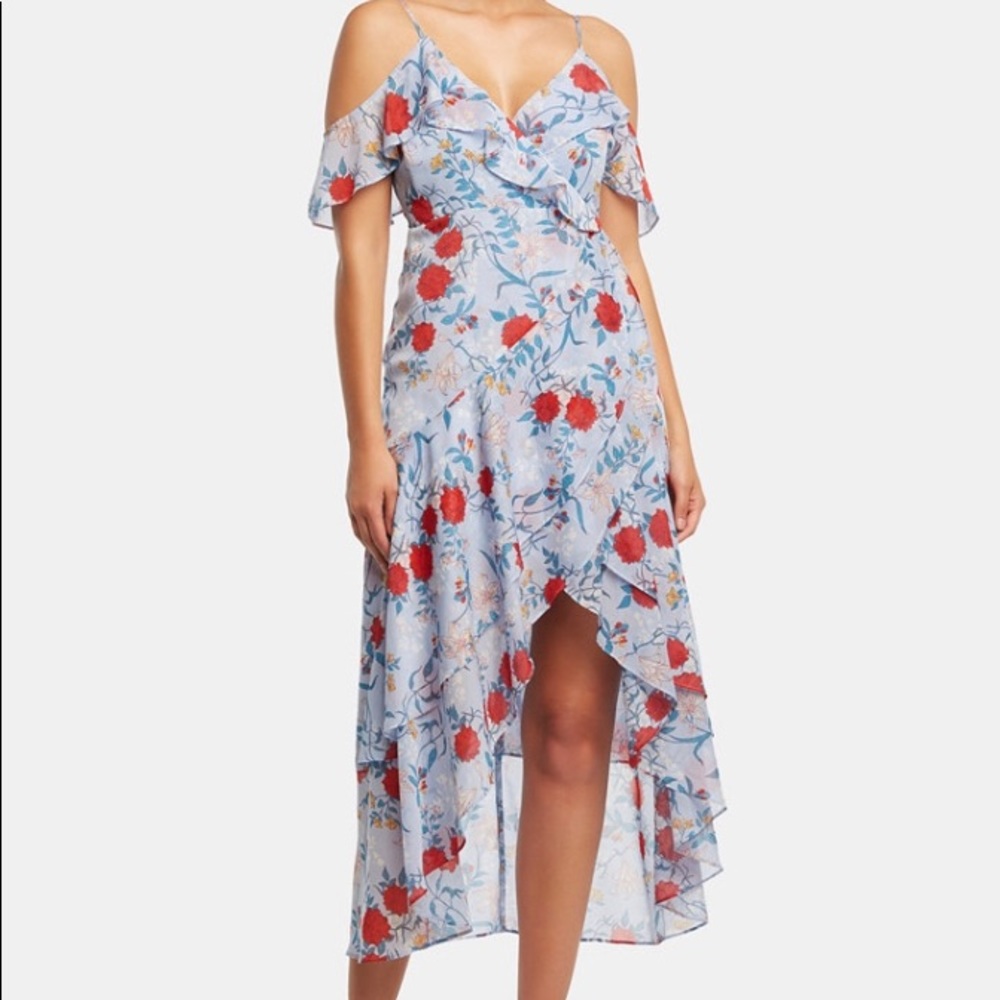 Bardot Cold Shoulder High-Low Dress